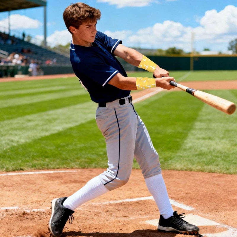 MiniInflat 2 Pcs Christian Cross Athletic Tape Sports Tape 2in x 23ft Religion Jesus Wrist Wrap for Soccer Football Baseball Gymnastics Christian Gift for Good Friday Easter(Yellow,Cross) - Image 4